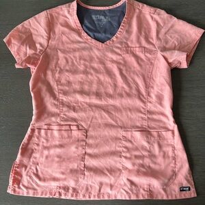 Grey's Anatomy Coral Scrub Top